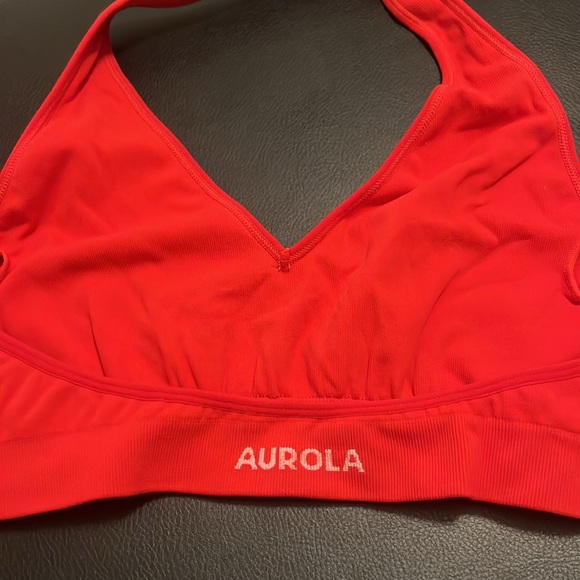 Aurola red halter sports bra - Picture 2 of 2
